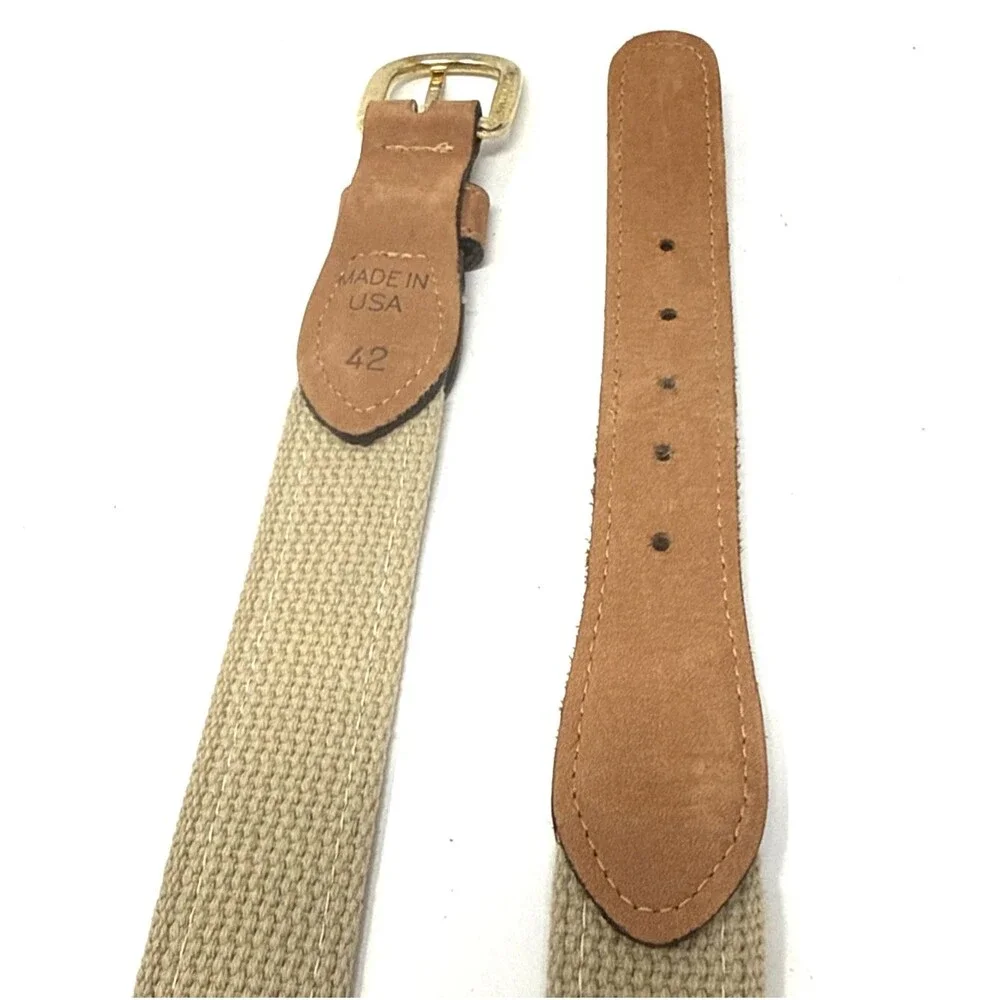 Zep Pro Leather Embroidered Marlin Belt Mens Sz 42 Tan Buff Emboss Fishing Boat